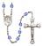 Sts. Peter & Paul Engravable Rosary with Sapphire Beads