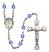 Saint Anthony Mary Claret Engravable Rosary with Sapphire Beads