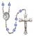 Saint Mary Magdalene of Canossa Engravable Rosary with Sapphire Beads