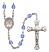 Blessed Emilie Tavernier Gamelin Engravable Rosary with Sapphire Beads