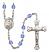 Saint Norbert of Xanten Engravable Rosary with Sapphire Beads