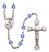 Saint Emma Uffing Engravable Rosary with Sapphire Beads