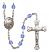 Pope Francis Rosary with Sapphire Beads