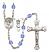 Saint Christopher and Dance Rosary with Sapphire Beads