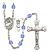 Saint Christopher and Gymnastics Rosary with Sapphire Beads