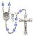 Saint Christopher and Choir Rosary with Sapphire Beads