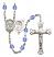 Saint Sebastian and Basketball Rosary with Sapphire Beads