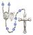 Saint Sebastian and Soccer Rosary with Sapphire Beads