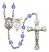 Saint Sebastian and Hockey Rosary with Sapphire Beads