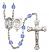 Saint Sebastian and Golf Rosary with Sapphire Beads