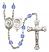 Saint Sebastian and Wrestling Rosary with Sapphire Beads