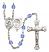 Saint Sebastian and Track & Field Rosary with Sapphire Beads