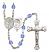 Saint Sebastian and Dance Rosary with Sapphire Beads