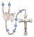 Saint Sebastian and Gymnastics Rosary with Sapphire Beads