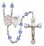 Saint Sebastian and Choir Rosary with Sapphire Beads