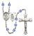 Guardian Angel and Men's Track & Field Rosary with Sapphire Beads