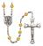 San Antonio Engravable Rosary with Topaz Beads