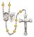 Saint Camillus of Lellis and Nurse Rosary with Topaz Beads