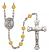 San Cristobal Engravable Rosary with Topaz Beads