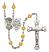 Saint Michael and EMT Rosary with Topaz Beads