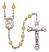 Saint Monica Engravable Rosary with Topaz Beads