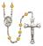 Our Lady of Providence Engravable Rosary with Topaz Beads