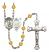 Guardian Angel and Nat'l Guard Rosary with Topaz Beads