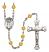 Saint Stanislaus Engravable Rosary with Topaz Beads