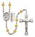 Sts. Cosmas & Damian and Doctors Rosary with Topaz Beads