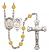 Saint Sebastian and Gymnastics Rosary with Topaz Beads