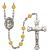 San Juan de la Cruz Engravable Rosary with Topaz Beads