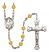 Saint Maurus Engravable Rosary with Topaz Beads