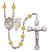 Our Lady of Mount Carmel Rosary with Topaz Beads