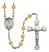 Saint Grace Engravable Rosary with Topaz Beads