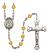 Saint Marina Engravable Rosary with Topaz Beads