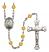 Saint Theodora Engravable Rosary with Topaz Beads