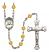 Blessed Miguel Pro Engravable Rosary with Topaz Beads