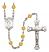 Saint Columbkille Engravable Rosary with Topaz Beads