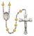 Saint Seraphina Engravable Rosary with Topaz Beads