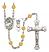 Saint Christopher and Gymnastics Rosary with Topaz Beads