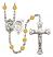 Saint Sebastian and Track & Field-Woman Rosary with Topaz Beads