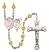 Saint Sebastian and Gymnastics Rosary with Topaz Beads