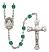 Saint Frances Cabrini Engravable Rosary with Zircon Beads