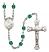 Saint Charles Borromeo Engravable Rosary with Zircon Beads