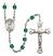 Saint Christopher Engravable Rosary with Zircon Beads