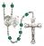 Saint Christopher and Air Force Rosary with Zircon Beads