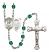 Saint Christopher and Nat'l Guard Rosary with Zircon Beads