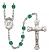 Saint Edward the Confessor Engravable Rosary with Zircon Beads