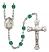 Saint Dymphna Engravable Rosary with Zircon Beads