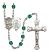 Saint George and Air Force Rosary with Zircon Beads